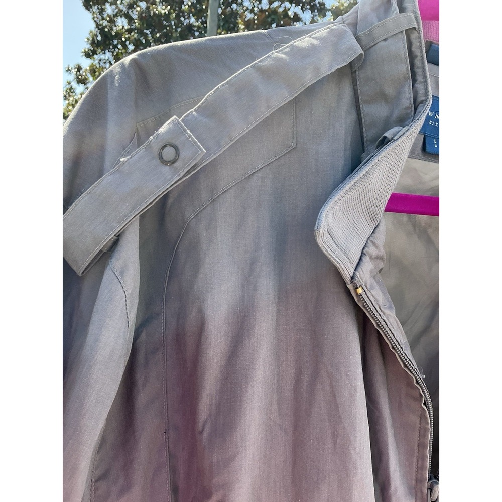 VTG Towncraft Bomber Jacket Men's L Gray Zip Up Epaulet Military Style 80s 90s - Picture 4 of 11